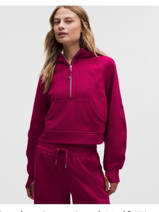lululemon athletica Tops - lululemon athletica Half-Zip Pullover Sweatshirt Berry Rumble